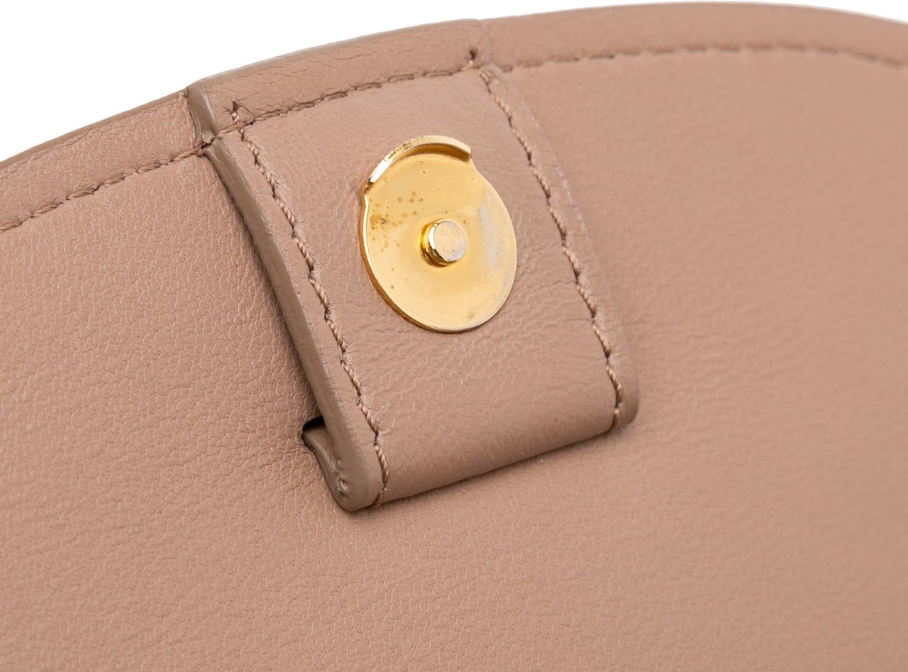 Chloé Grained Calfskin Marcie Chain Flap Bruin
