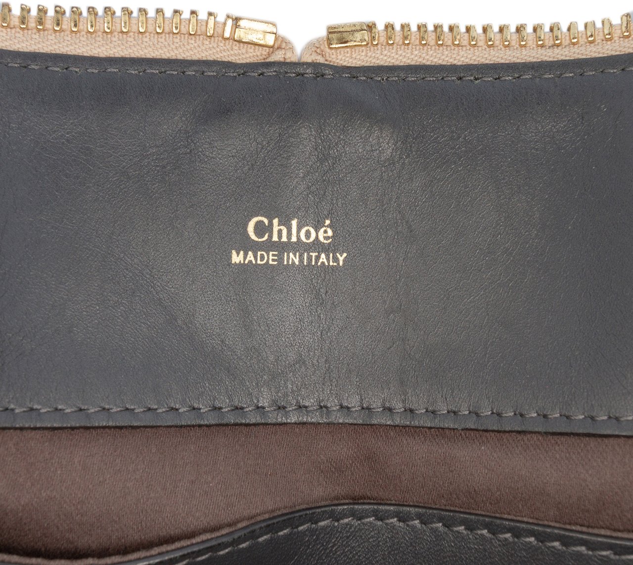 Chloé Small Bicolor Leather Baylee Satchel Bruin