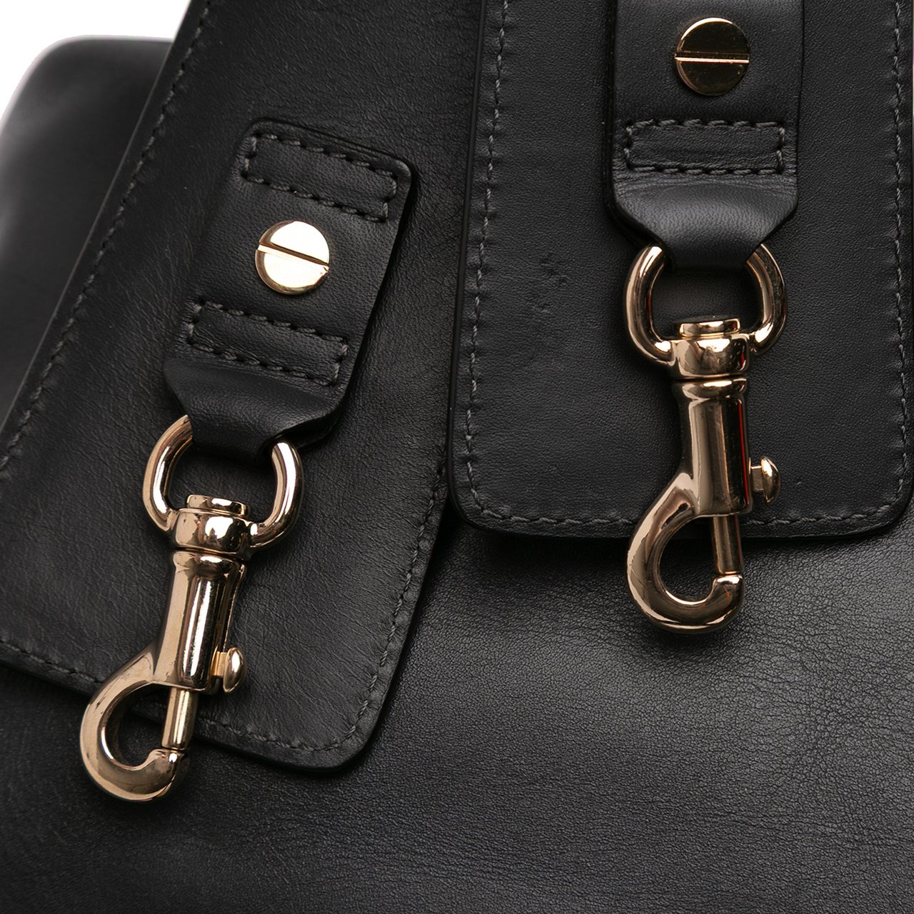 Chloé Small Bicolor Leather Baylee Satchel Bruin