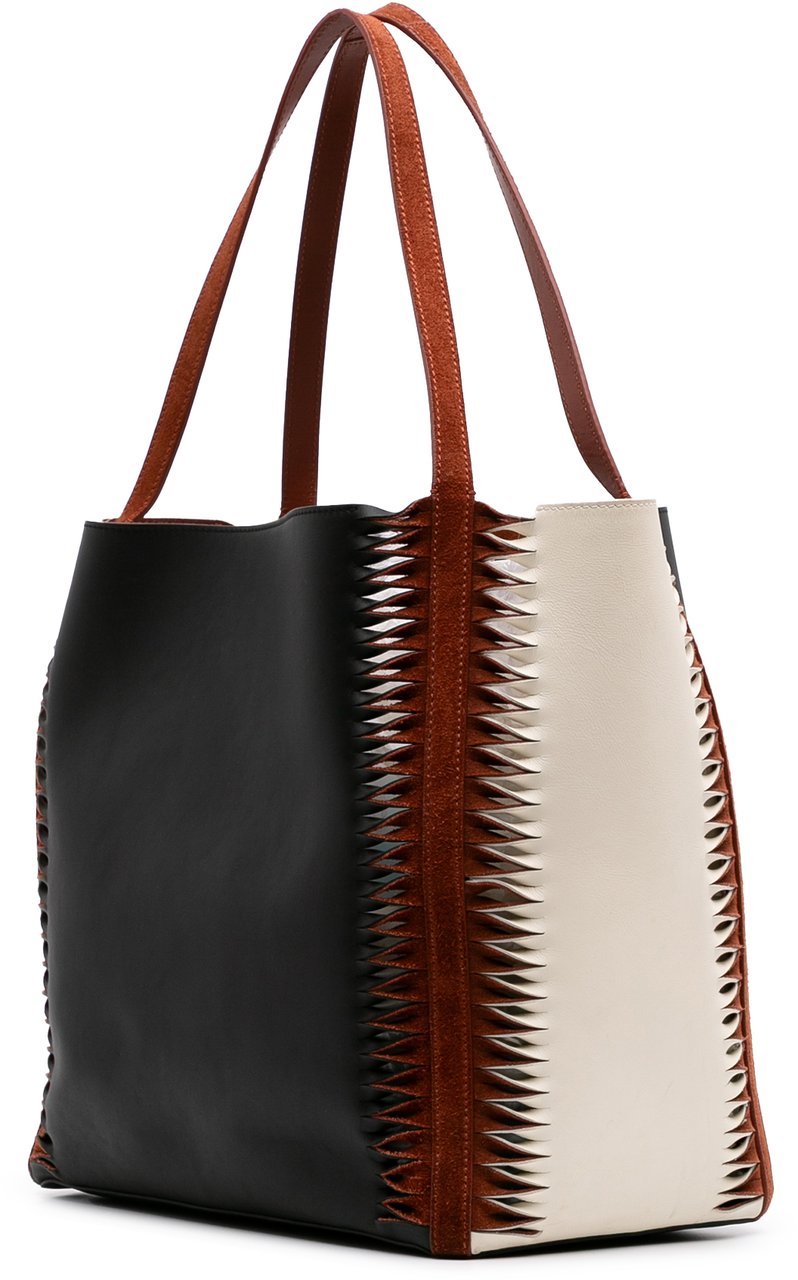 Chloé Tricolor Leather Louela Tote Zwart