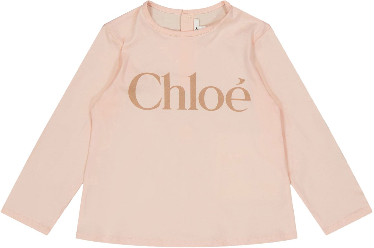 Chloé Chloe Baby Meisjes T-Shirt In Licht Roze Roze