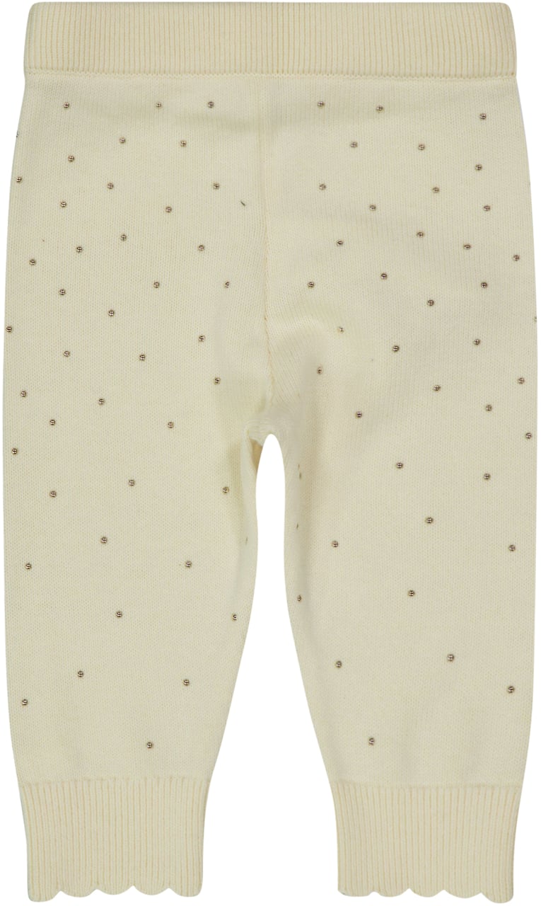 Chloé Chloe Baby Meisjes Broek In Off White Wit