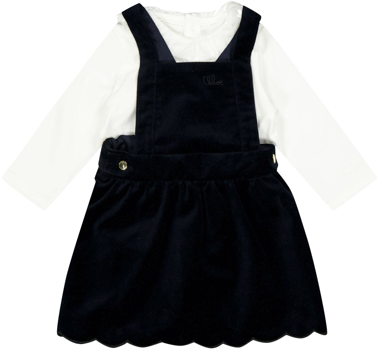 Chloé Chloe Baby Meisjes Setje In Marine Blauw