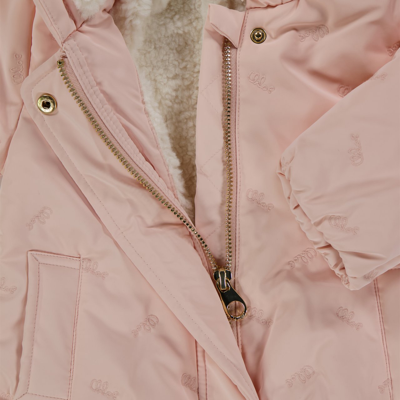 Chloé Chloe Baby Meisjes Winterjas In Licht Roze Roze