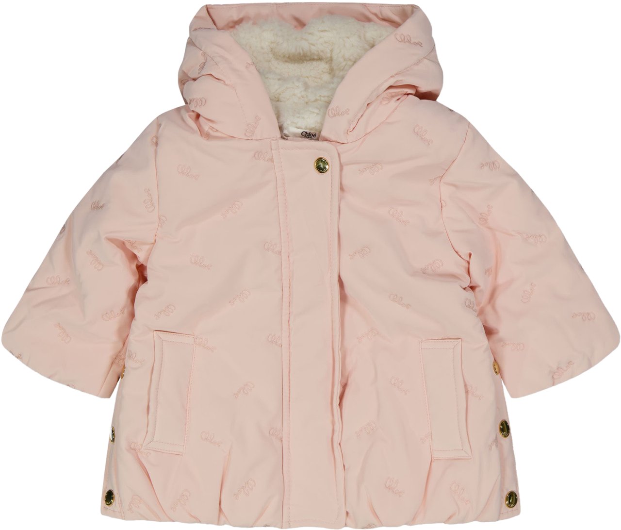 Chloé Chloe Baby Meisjes Winterjas In Licht Roze Roze