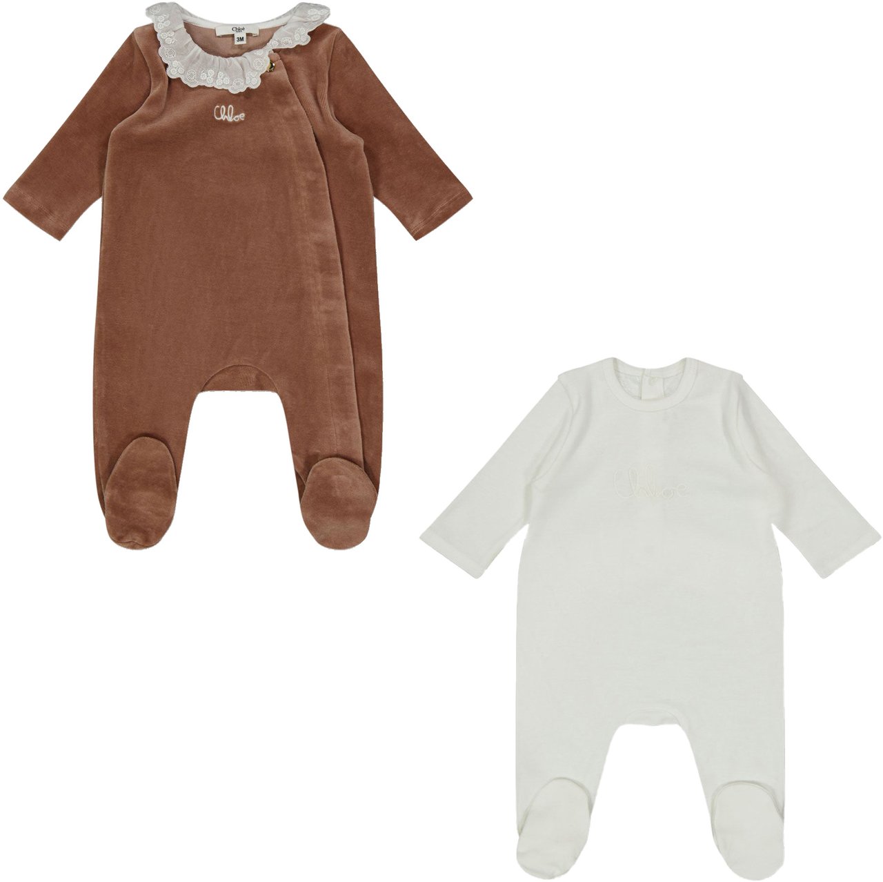Chloé Chloe Baby Meisjes Boxpakje In Licht Bruin Bruin
