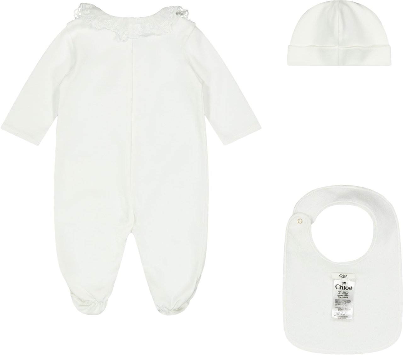 Chloé Chloe Baby Meisjes Boxpakje In Wit Wit