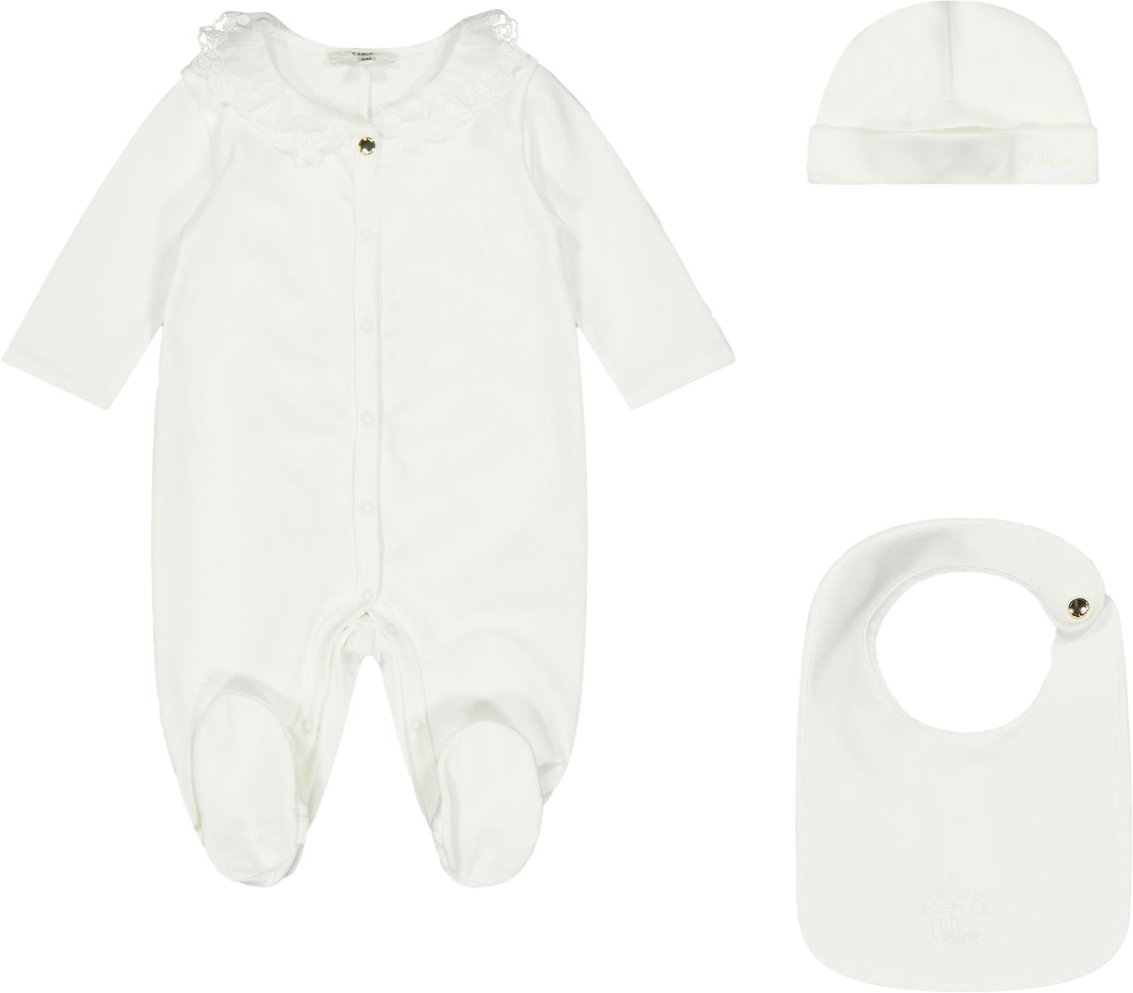 Chloé Chloe Baby Meisjes Boxpakje In Wit Wit