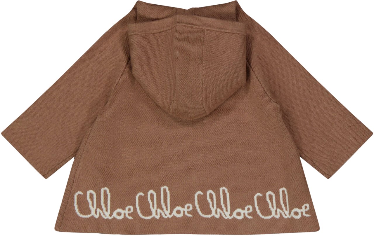 Chloé Chloe Baby Meisjes Vest In Licht Bruin Bruin