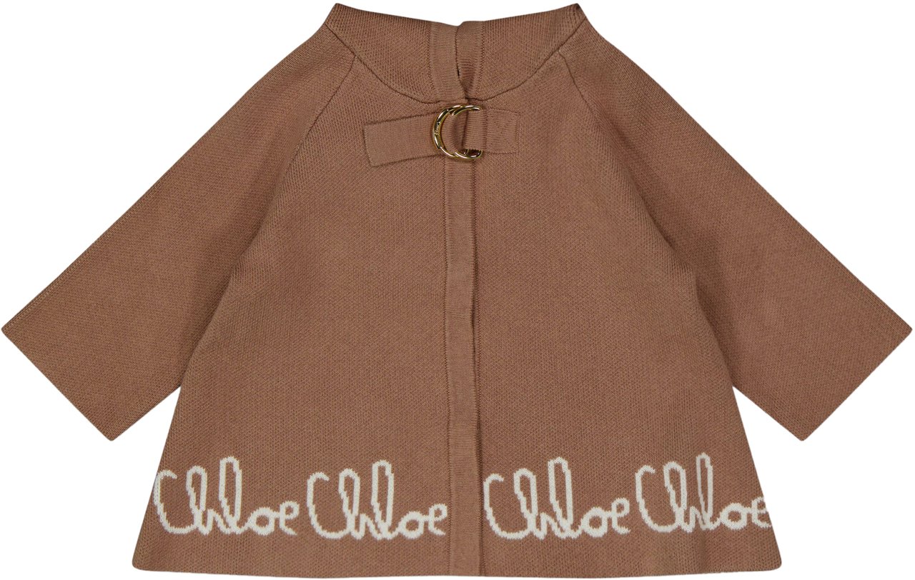 Chloé Chloe Baby Meisjes Vest In Licht Bruin Bruin