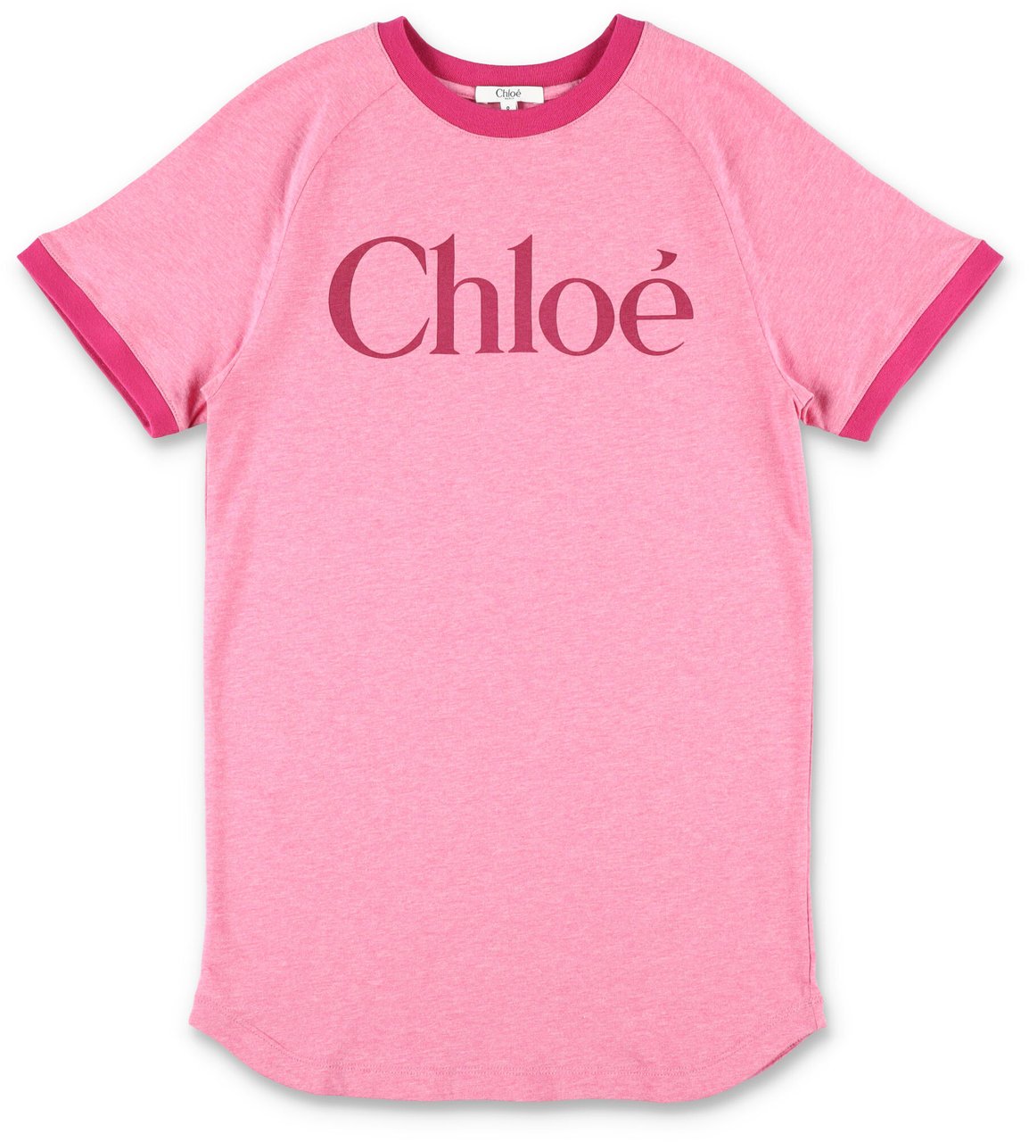Chloé Dress Tee Logo Fucsia Roze