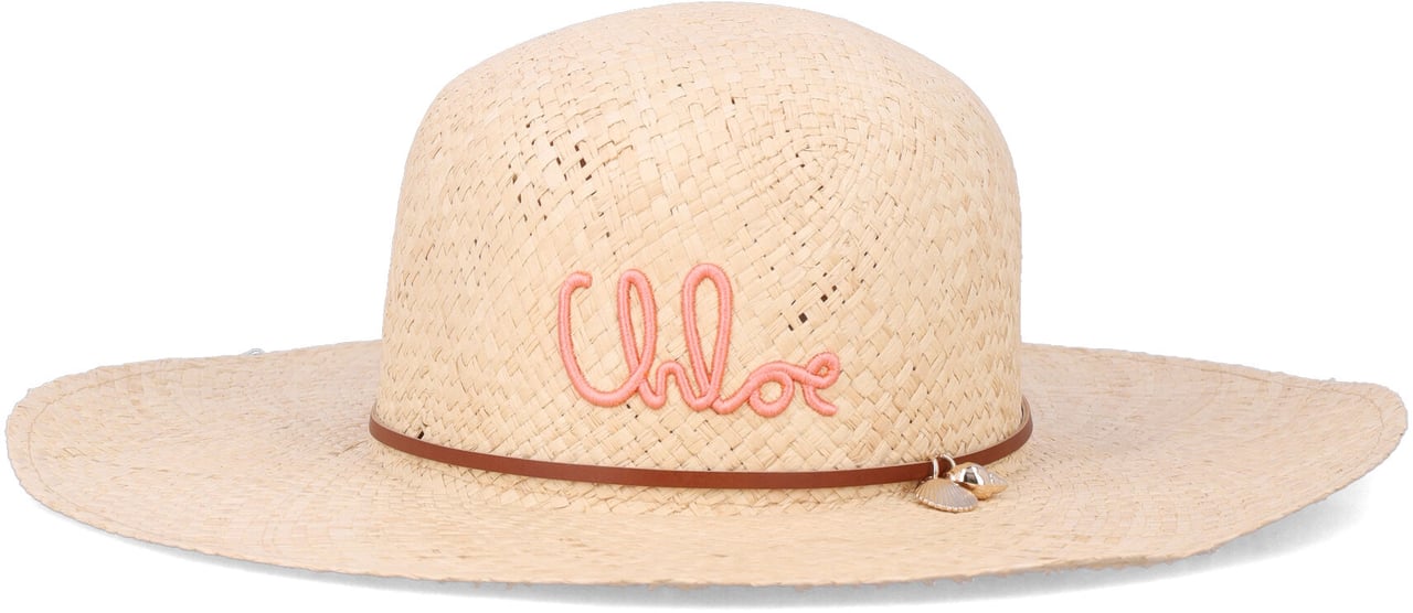 Chloé Summer Hat Logo Beige Beige