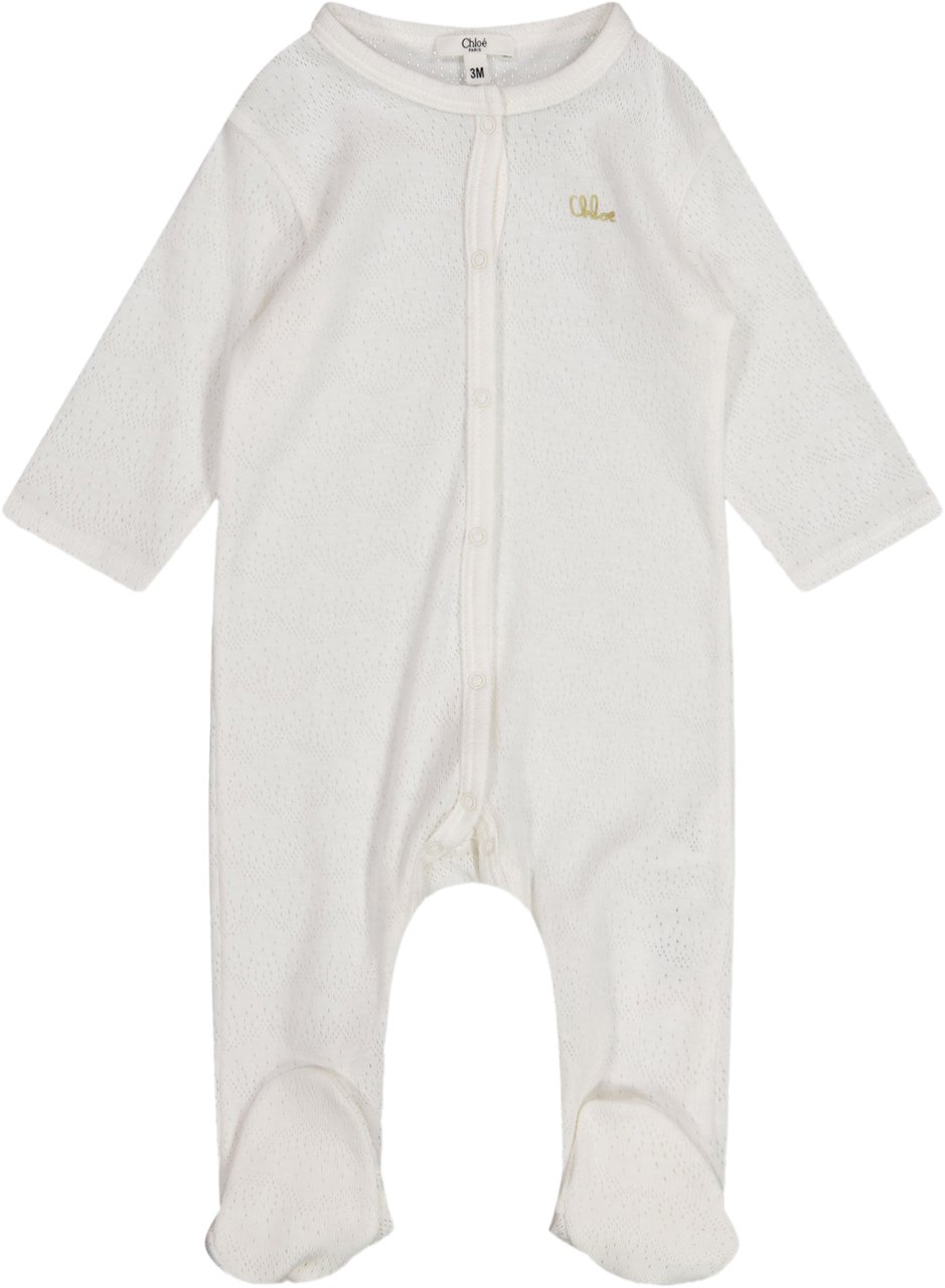 Chloé Chloe Baby Meisjes Boxpakje In Wit Wit