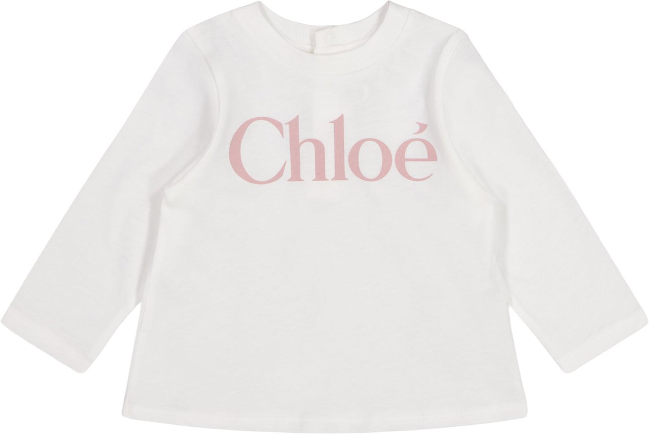 Chloé Chloe Baby Meisjes T-Shirt In Wit Wit