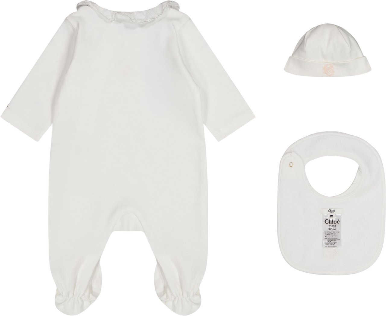Chloé Chloe Baby Meisjes Boxpakje In Wit Wit