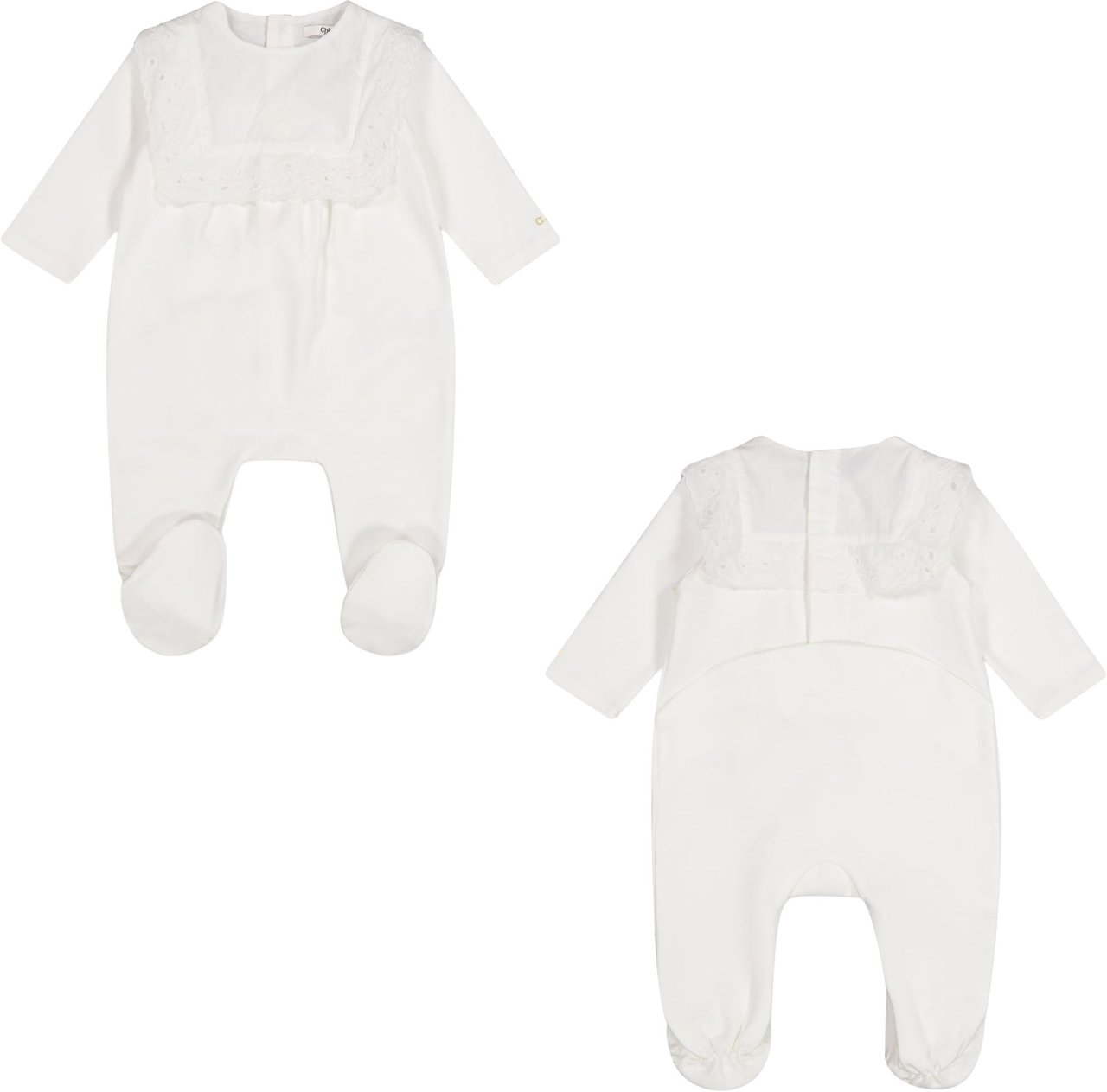 Chloé Chloe Baby Meisjes Boxpakje In Wit Wit