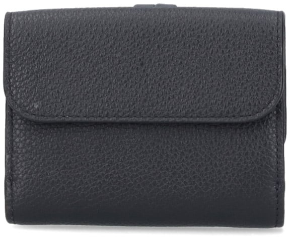 Chloé Black Alphabet Textured Leather Wallet Zwart