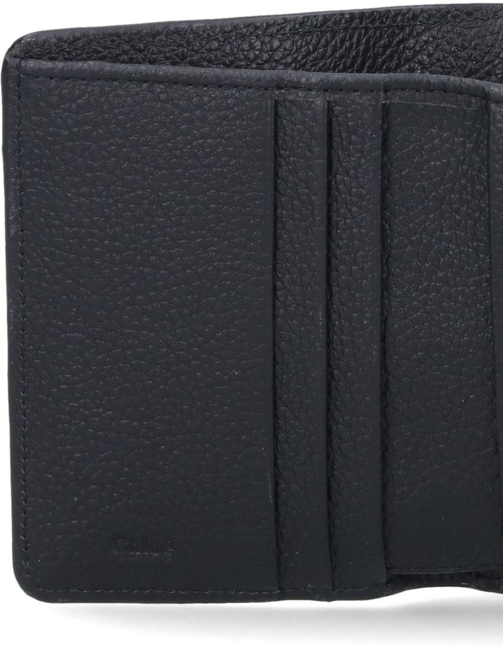 Chloé Black Alphabet Textured Leather Wallet Zwart