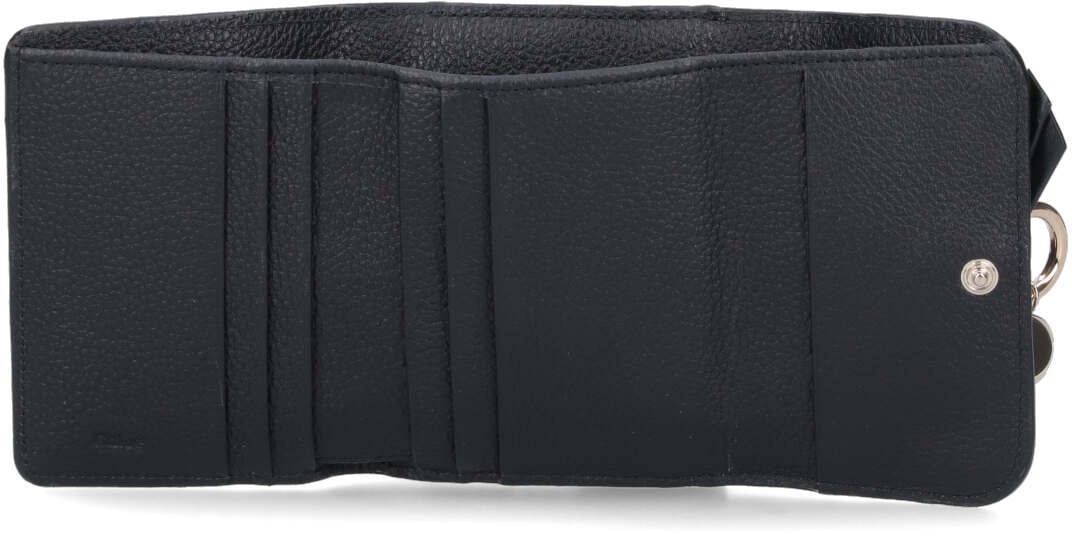 Chloé Black Alphabet Textured Leather Wallet Zwart