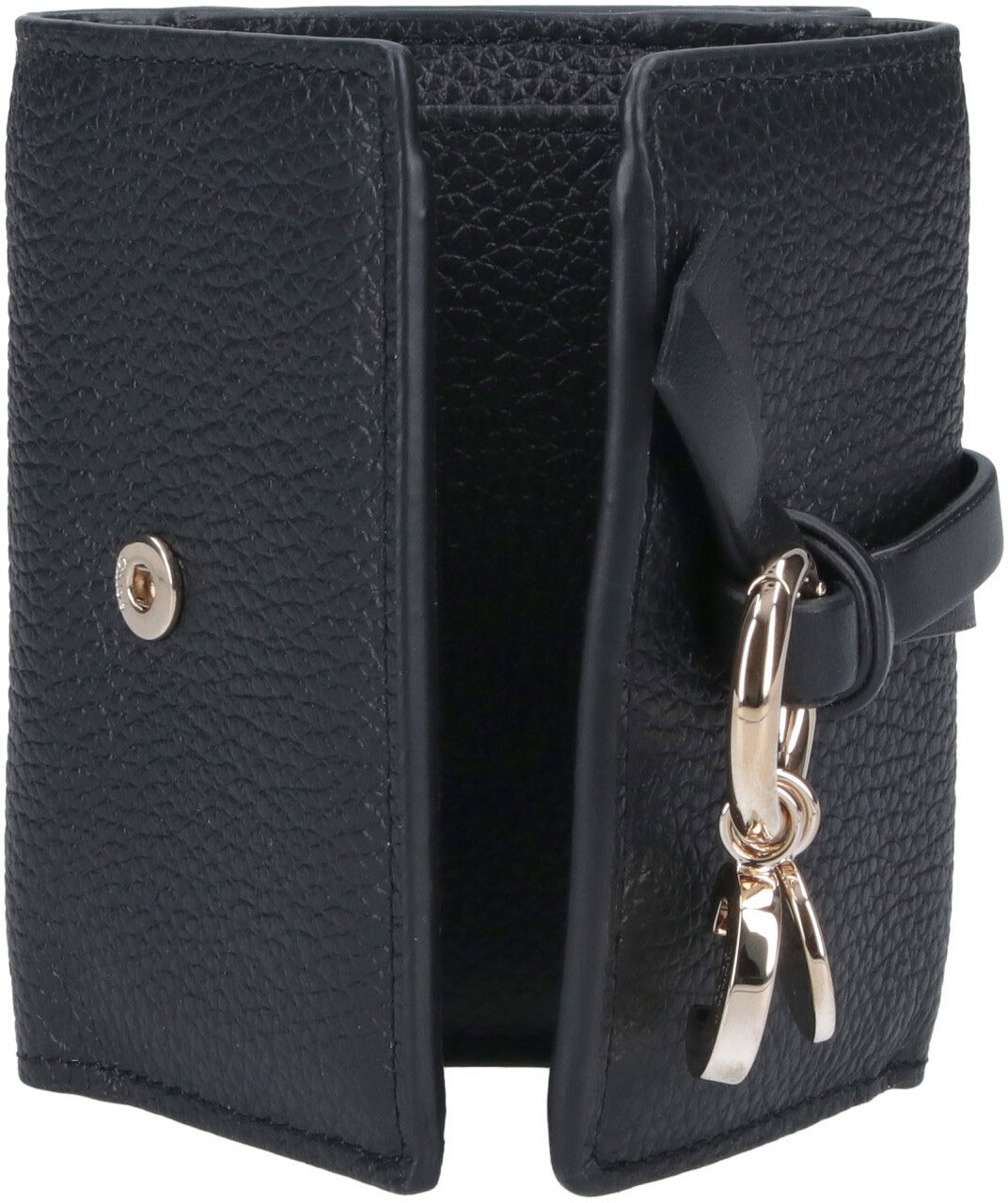 Chloé Black Alphabet Textured Leather Wallet Zwart