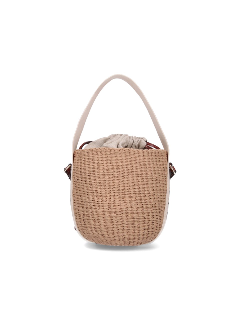 Chloé Beige Woody Small Fair Trade Bucket Bag Neutraal