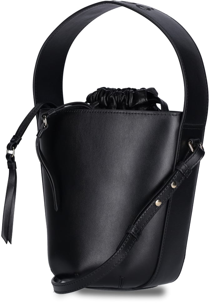 Chloé Black Sense Mini Leather Bucket Bag Zwart