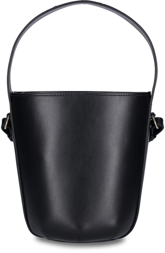 Chloé Black Sense Mini Leather Bucket Bag Zwart