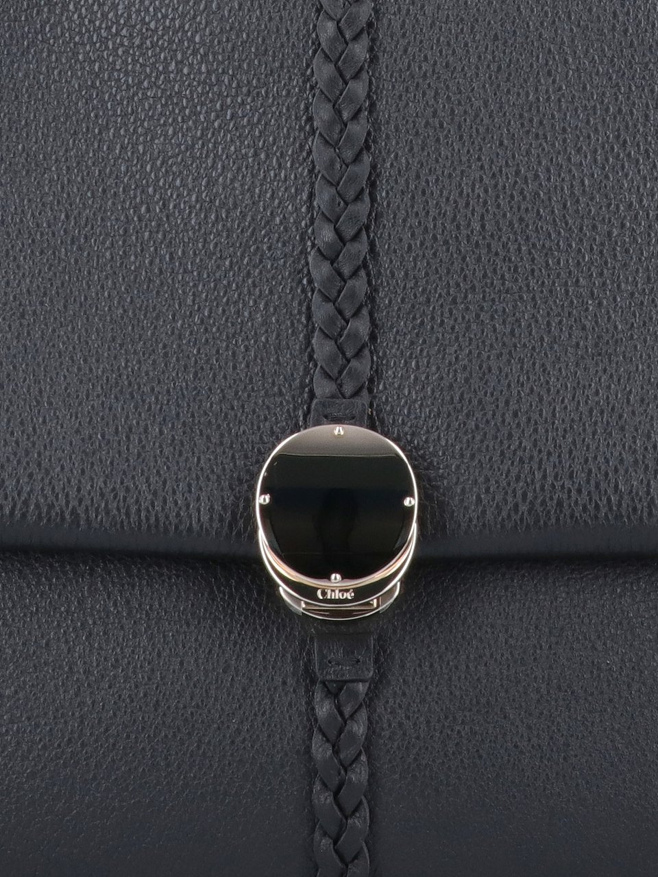 Chloé Black Penelope Large Hammered Leather Bag Zwart