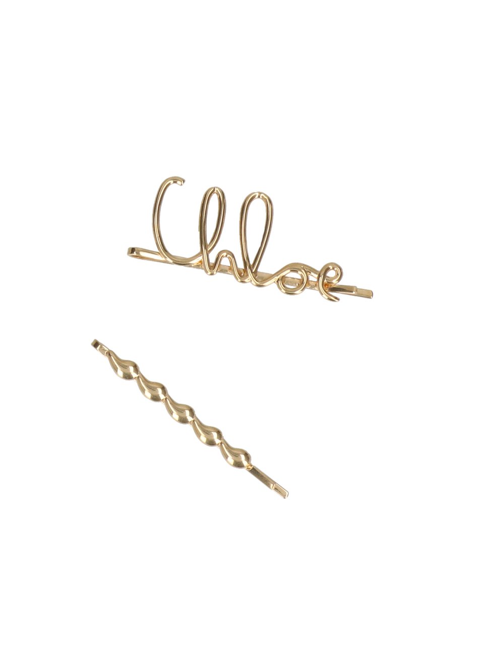 Chloé Gold Iconic Metallic Hair Clip Set Goud