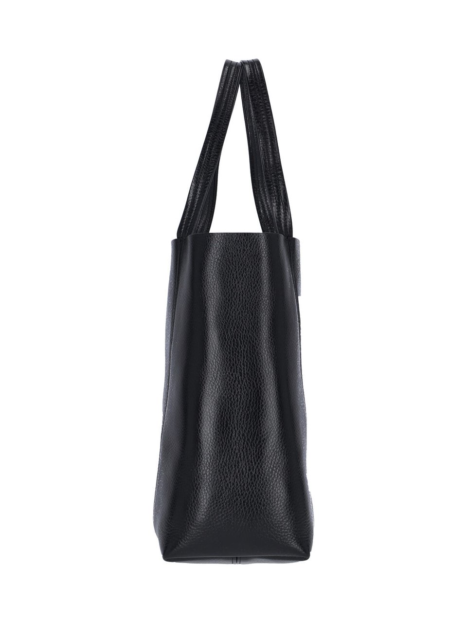 Chloé Black Spin Pebbled Leather Tote Bag Zwart