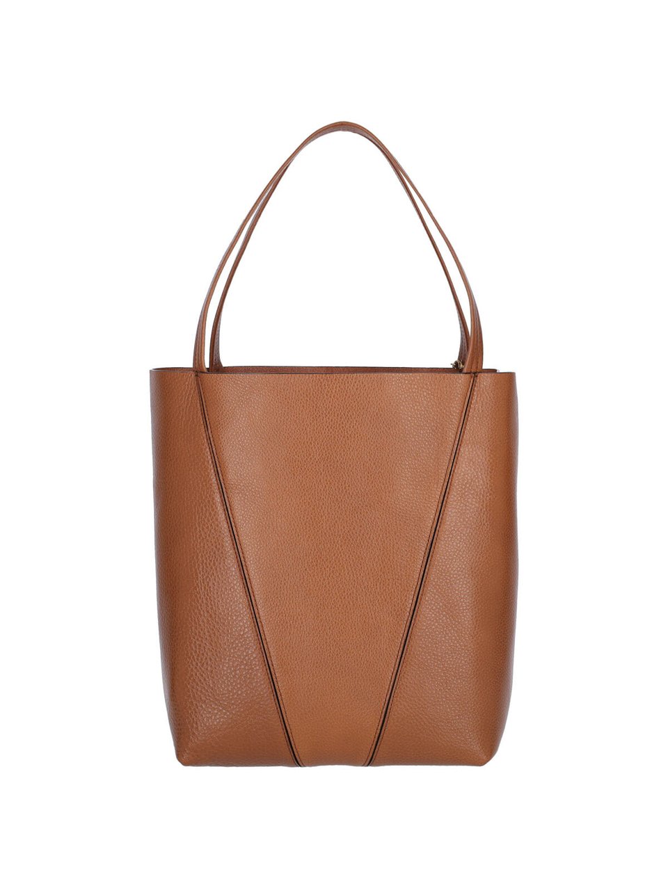 Chloé Brown Spin Pebbled Leather Tote Bag Bruin