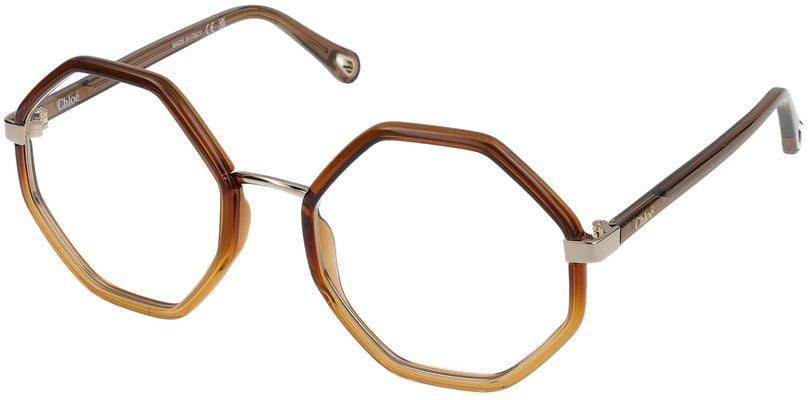 Chloé Eyeglasses Chloé CH0132O 010 brown brown transparent 53/20/140 Neutraal