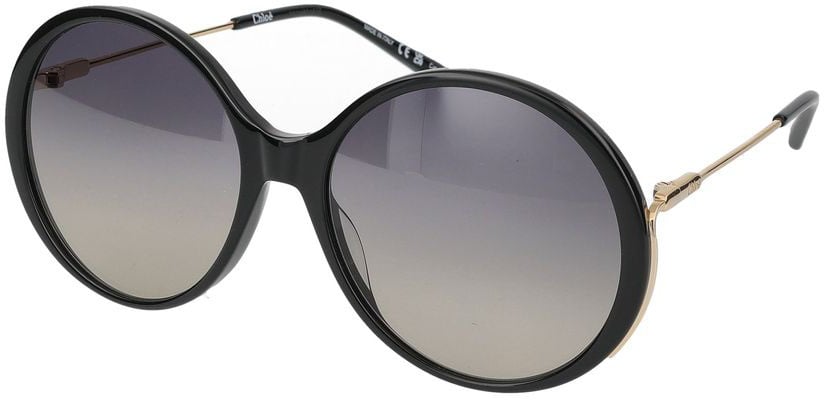 Chloé Sunglasses Chloé CH0171S 001 black gold grey 58/17/135 Grijs