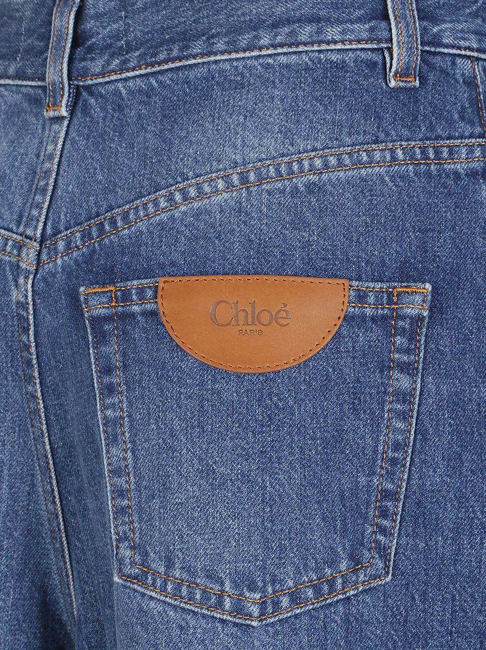 Chloé High-Waisted Wide-Leg Jeans With Five-Pocket Design Blauw