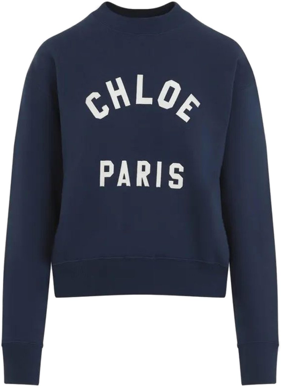 Chloé Sweatshirt with logo Blauw
