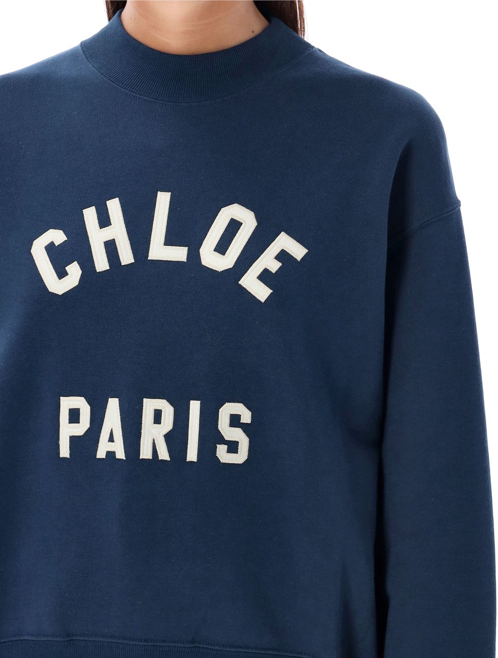 Chloé Sweatshirt with logo Blauw