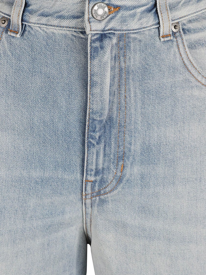Chloé High-Waisted Wide-Leg Denim Jeans Blauw