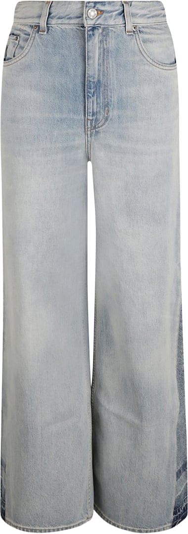 Chloé High-Waisted Wide-Leg Denim Jeans Blauw
