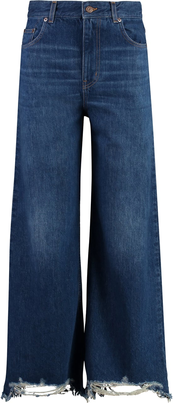 Chloé Cropped wide-leg jeans Blauw