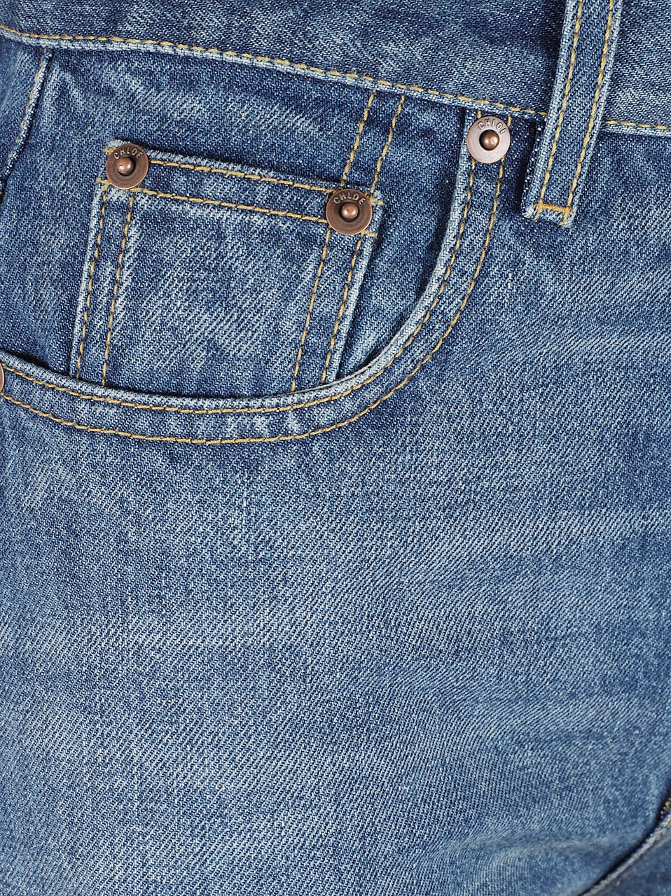 Chloé Wide-Leg Denim Jeans With Classic Five-Pocket Design Blauw