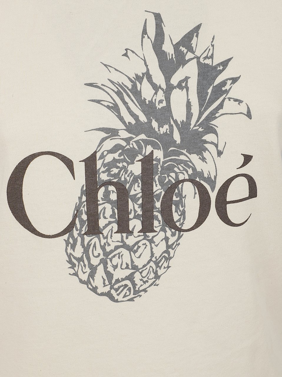 Chloé Organic Cotton Baby Fit Crew Neck T-Shirt Wit