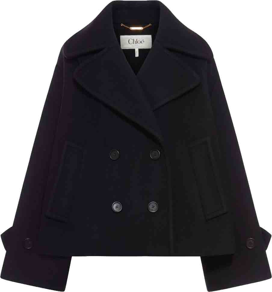 Chloé Coats Black Zwart