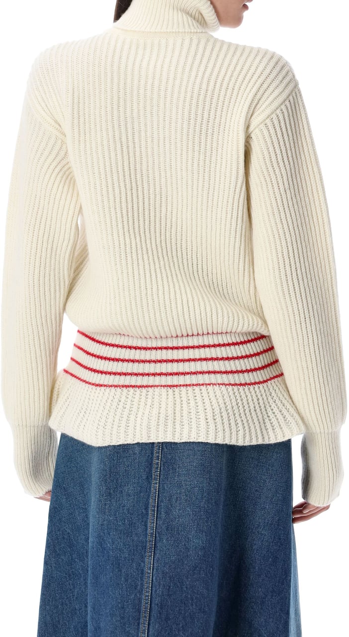 Chloé High Neck Knit Iconic Milk Divers