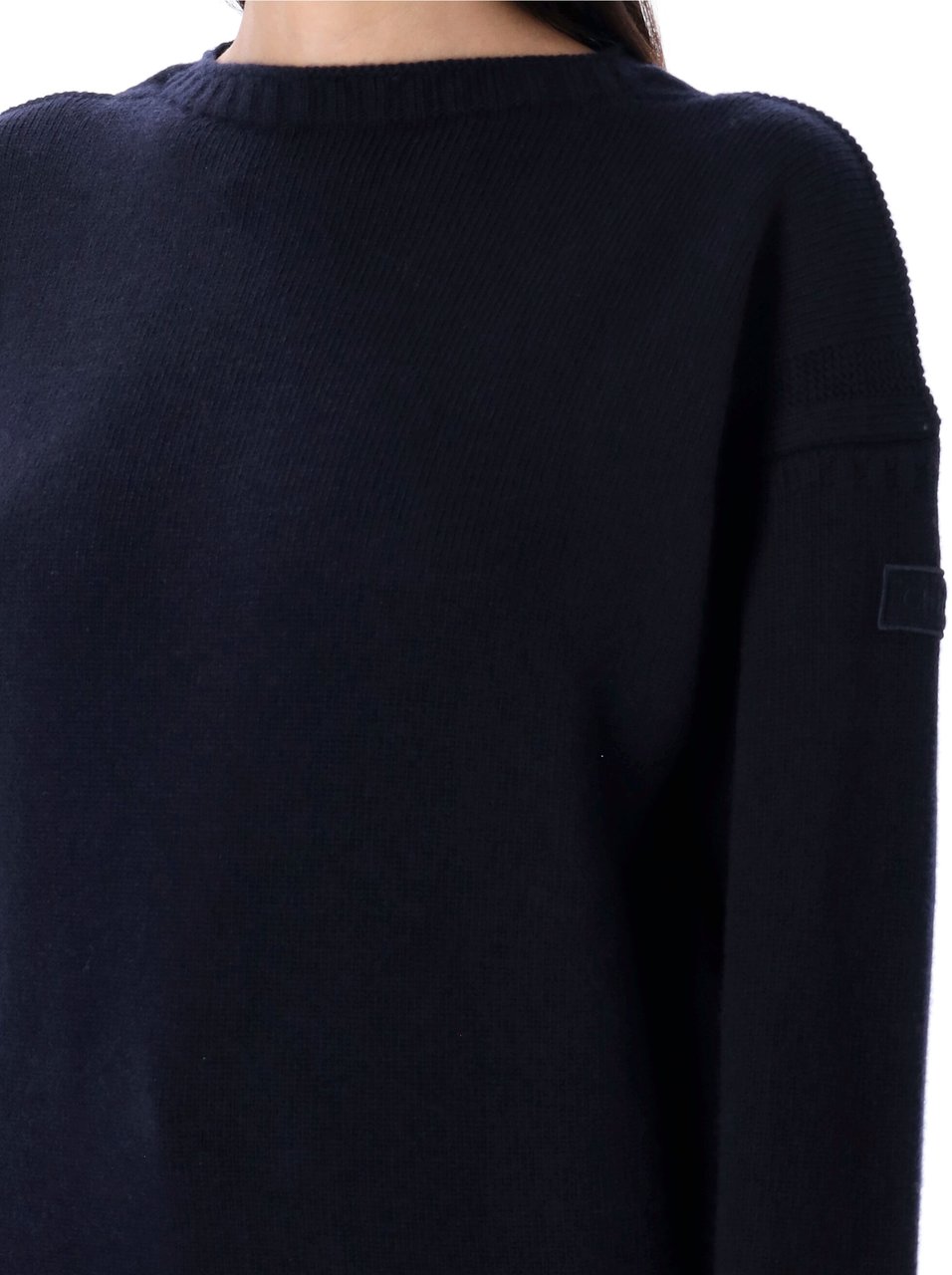 Chloé Sweater Boat Neck Blu Blauw