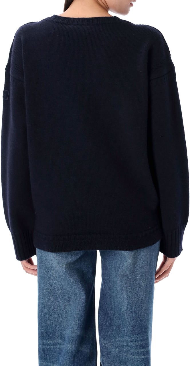 Chloé Sweater Boat Neck Blu Blauw