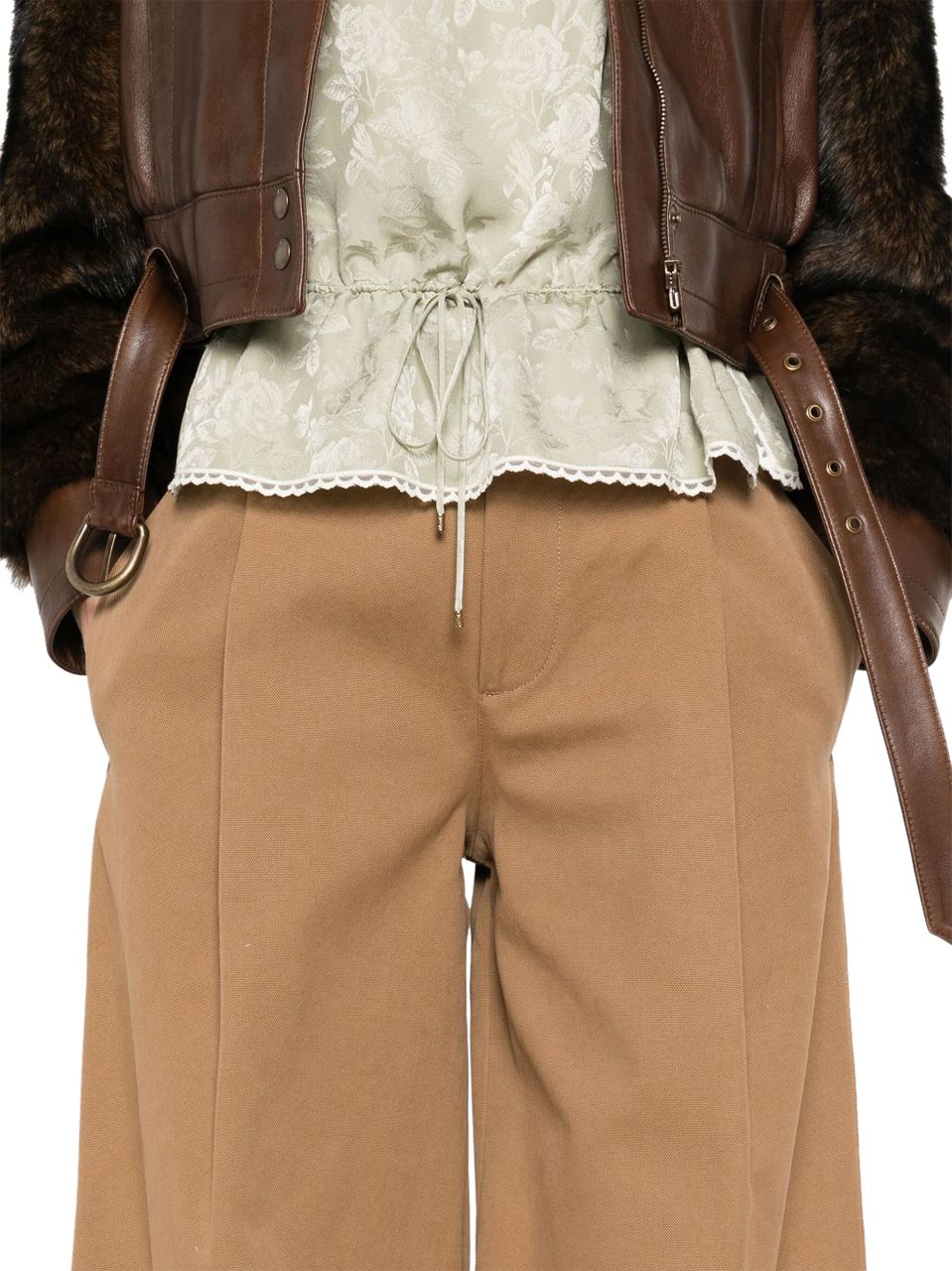Chloé Trousers Brown Bruin