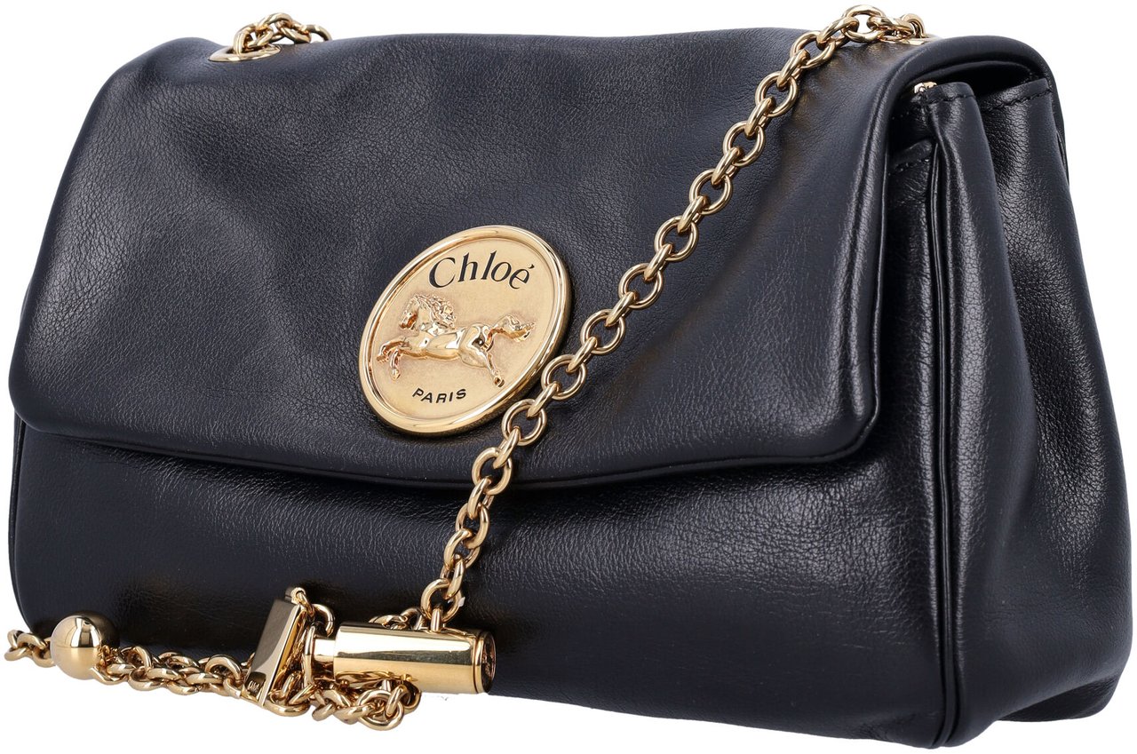 Chloé Chloe Heritage Medium Chain Bag Nero Zwart