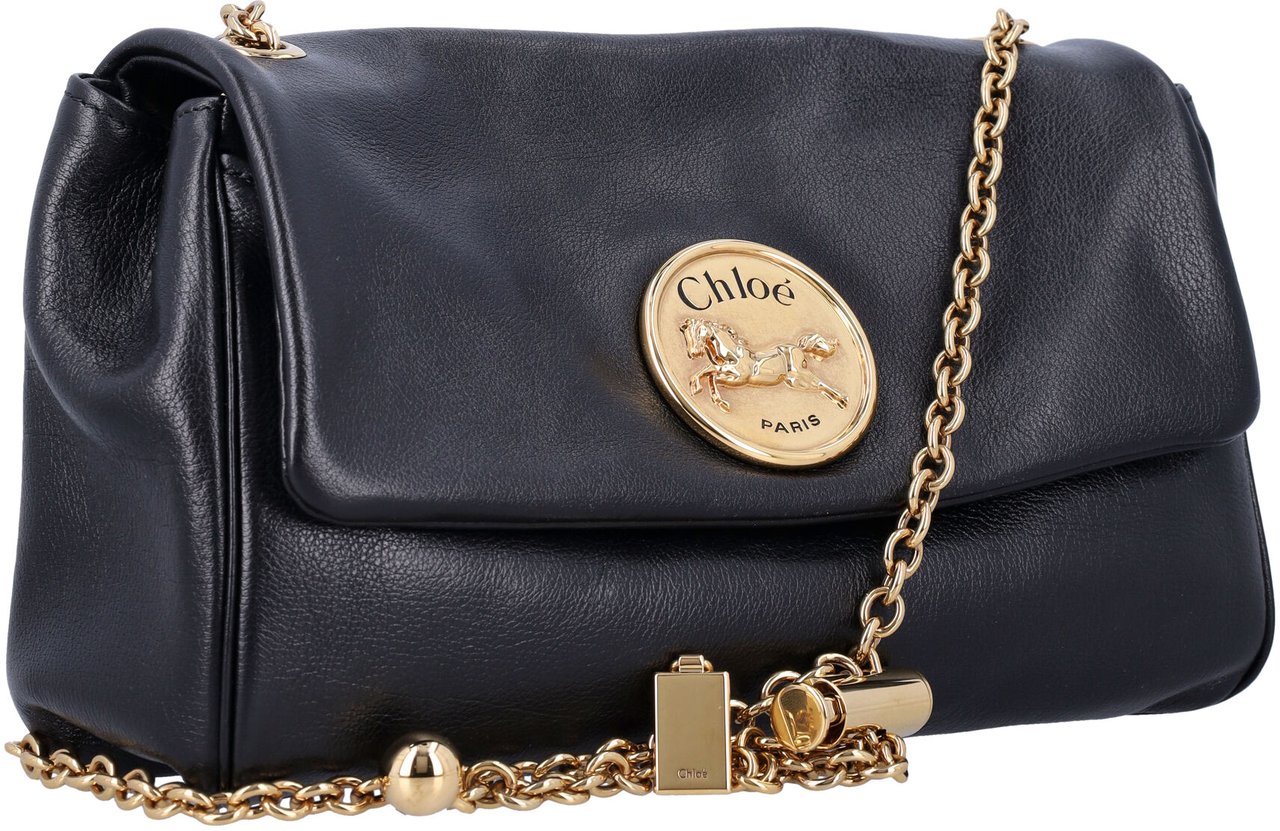 Chloé Chloe Heritage Medium Chain Bag Nero Zwart