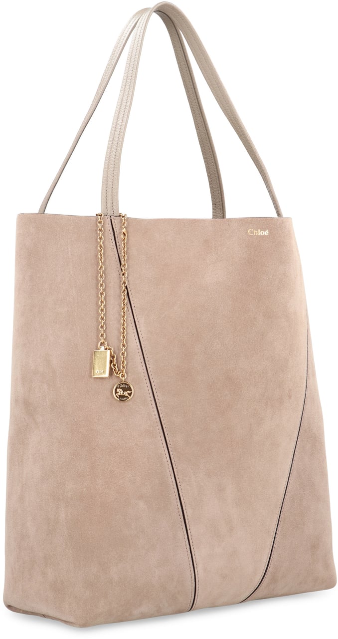 Chloé Chloé Spin large tote bag Neutraal