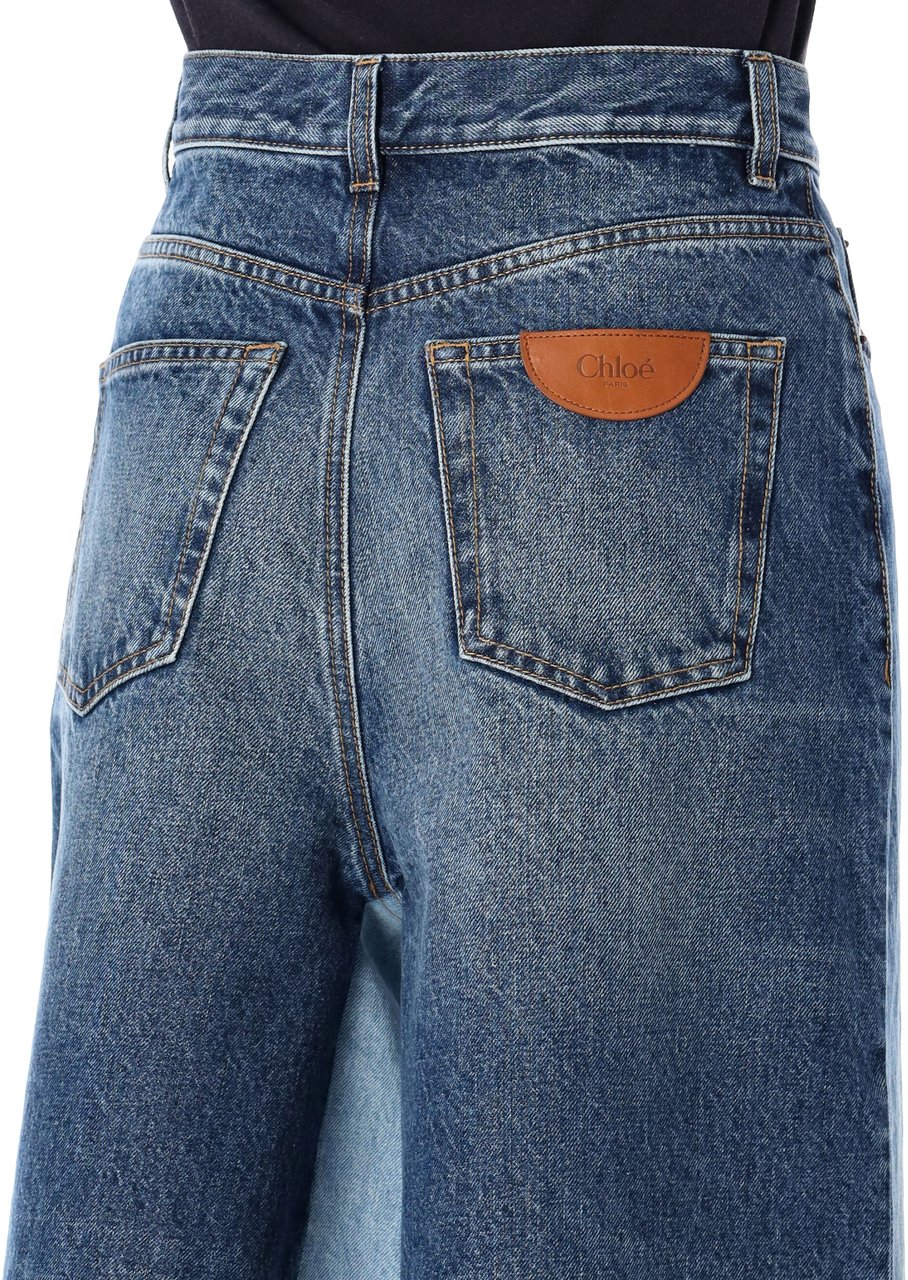 Chloé Patchwork bermuda shorts Blauw